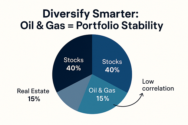 Oil and Gas Investment Risks and Rewards - Diversified investment portfolio with oil and gas sector segment